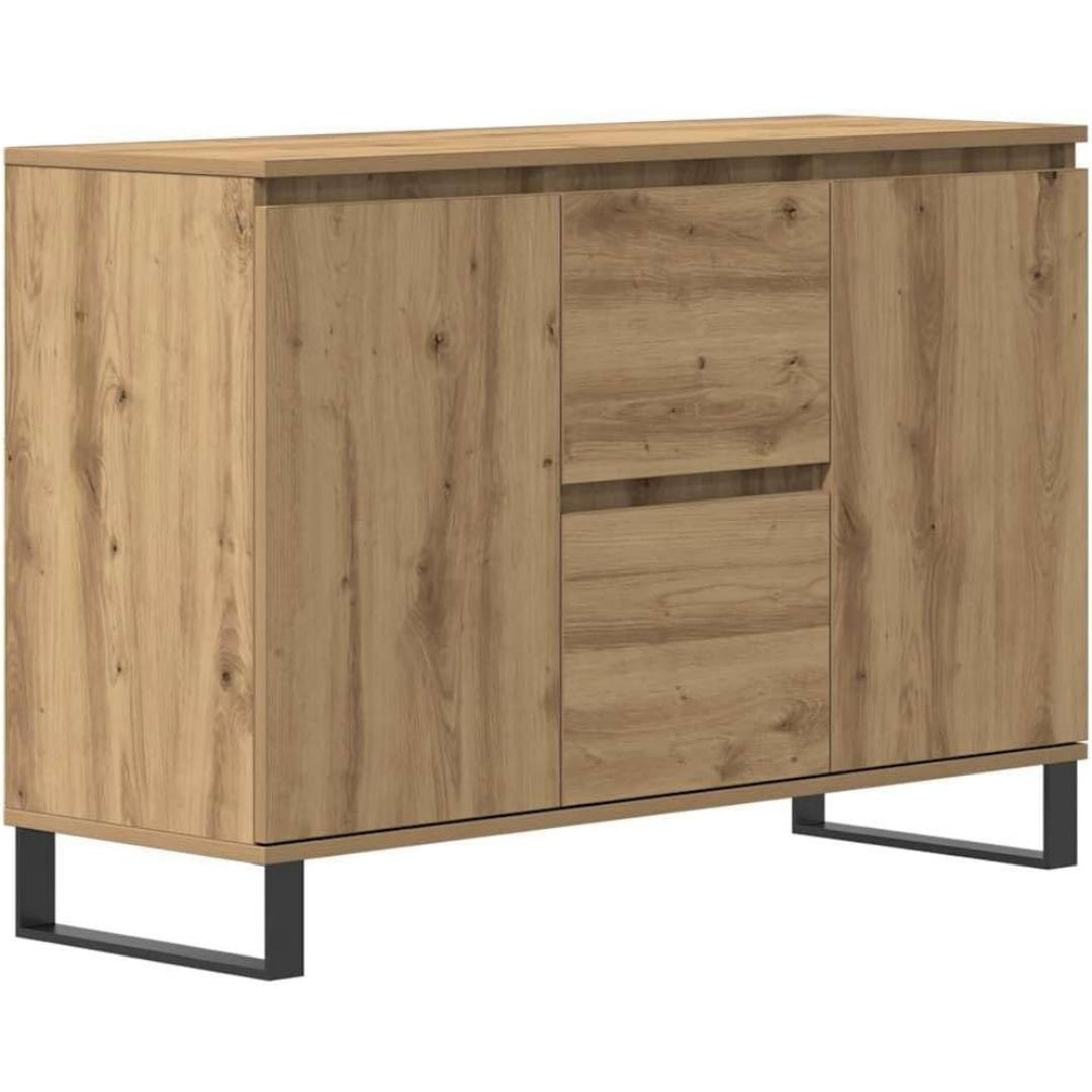 Pour un interieur harmonieux, buffet a l'aspect bois en finition chene et bois naturel, reference SD6503379