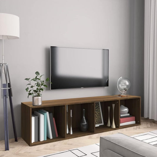 Pour un interieur harmonieux, bibliotheque avec etageres en finition chene et marron, reference TS8574168