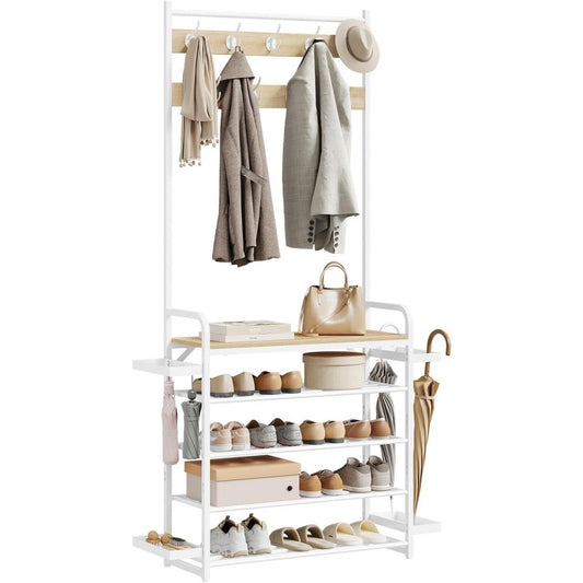 Le charme du rangement avec ce bibliotheque avec portes, avec etageres, coloris blanc et chene, reference WA1