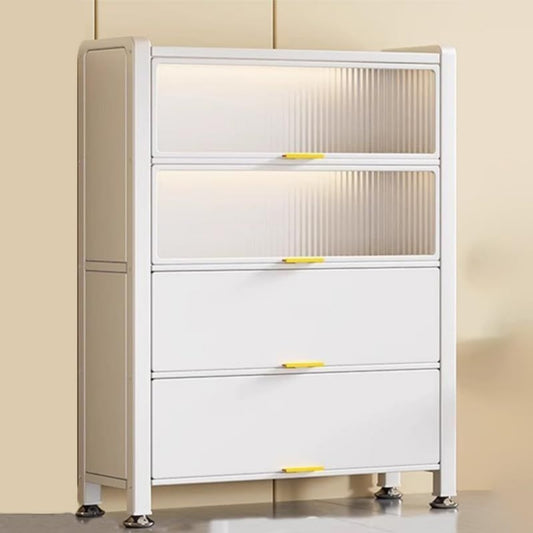 Le charme du rangement avec ce bibliotheque avec portes, avec etageres, coloris blanc, reference PH9994872