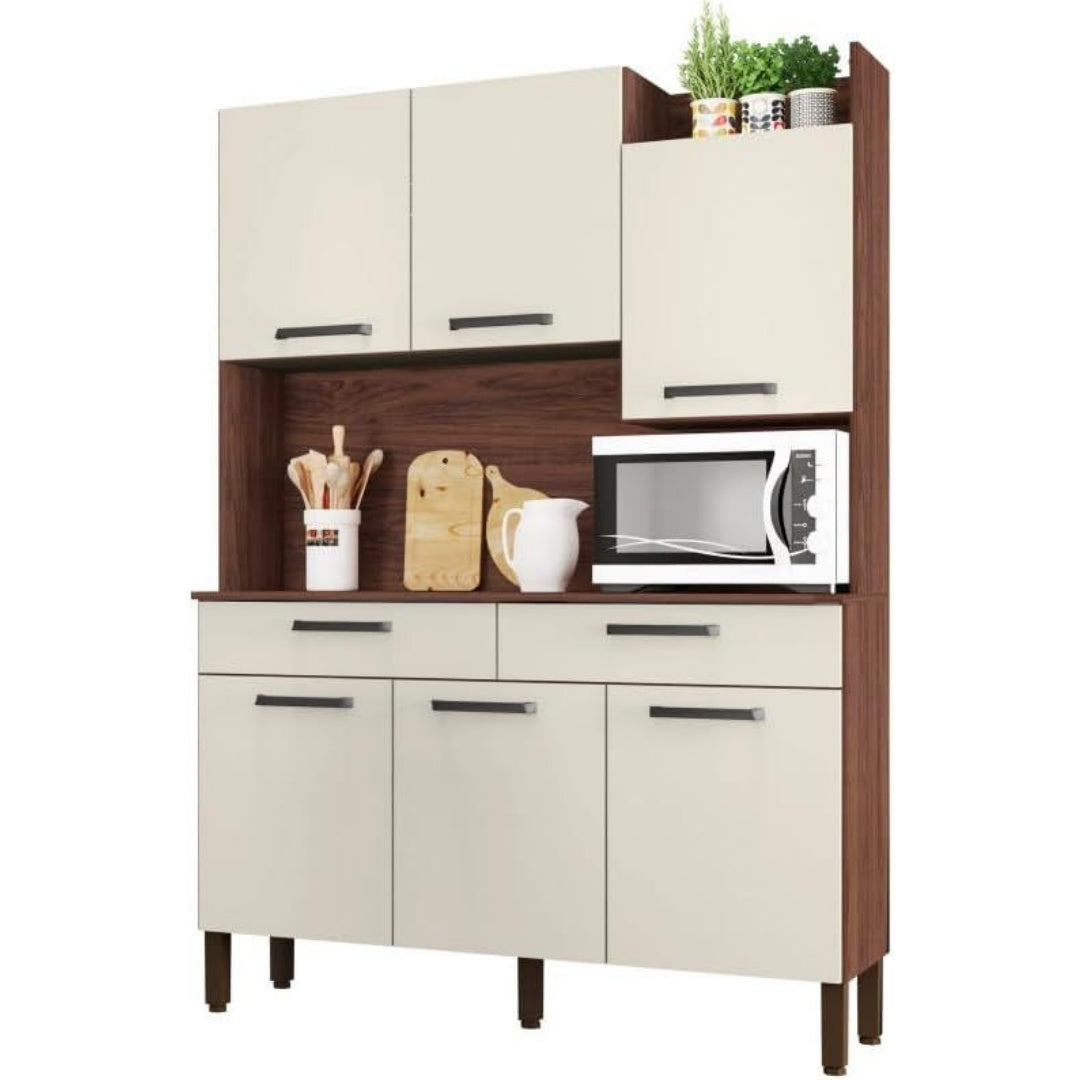 Une silhouette equilibree pour ce buffet avec tiroirs, avec portes, teinte blanc, reference QV9263022