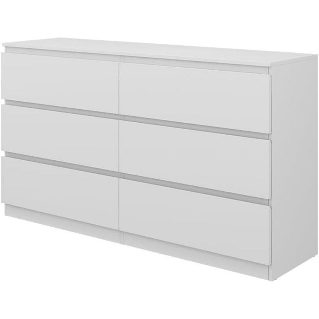Une touche de caractere, buffet avec tiroirs, aux lignes contemporaines dans un ton blanc, reference NL714332