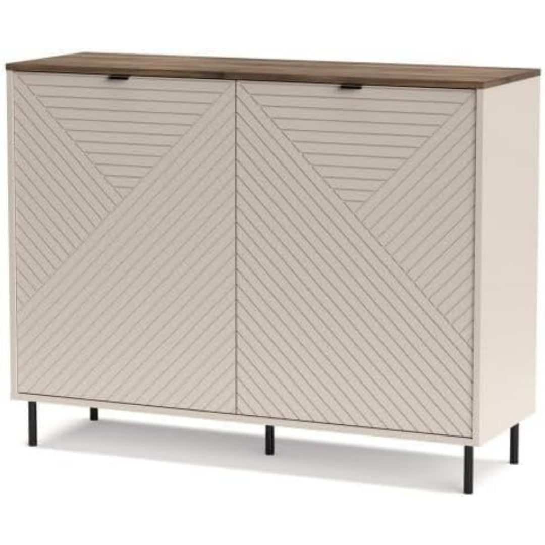 Un espace mieux organise grace a ce buffet avec portes, avec etageres, finition chene, reference EB4056161