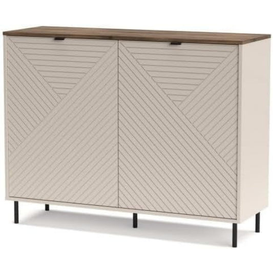 Un espace mieux organise grace a ce buffet avec portes, avec etageres, finition chene, reference EB4056161