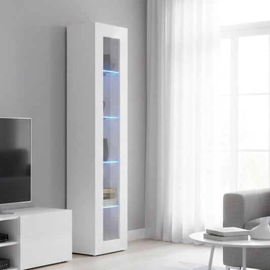Une touche de caractere, buffet avec portes, avec etageres dans un ton blanc et bleu, reference PK7960272