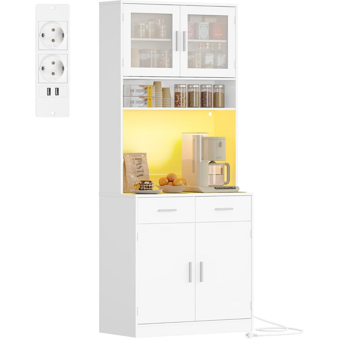 Une touche de caractere, buffet avec tiroirs, avec portes dans un ton blanc et vert, reference GD6735113