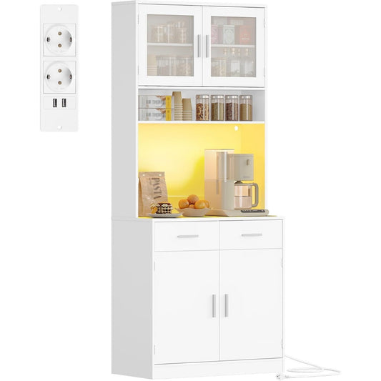 Une touche de caractere, buffet avec tiroirs, avec portes dans un ton blanc et vert, reference GD6735113
