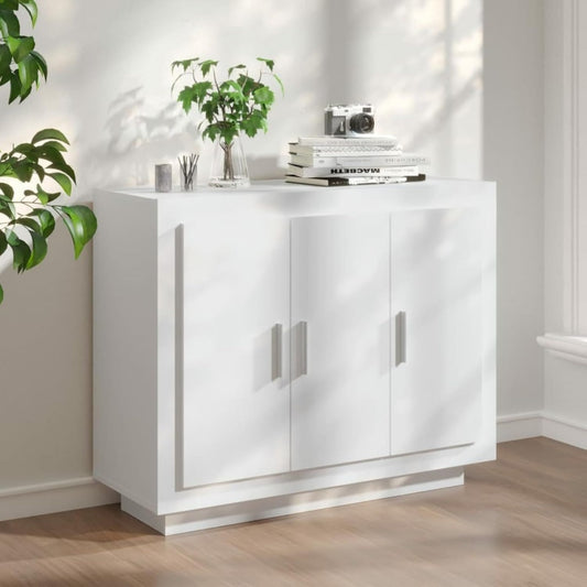 Le charme du rangement avec ce buffet avec portes, avec etageres, coloris blanc et vert, reference CV5038044